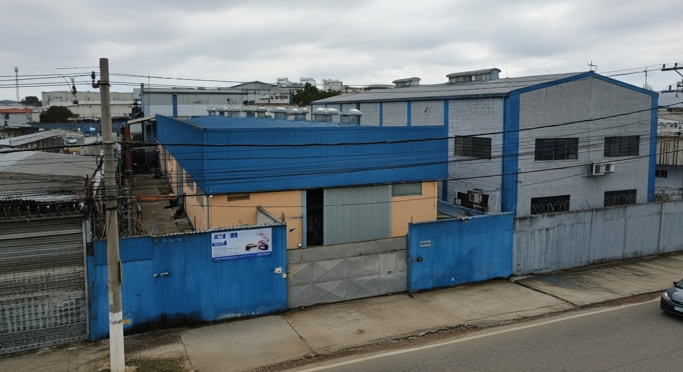 Fachada ou parque fabril da Estrumeca.