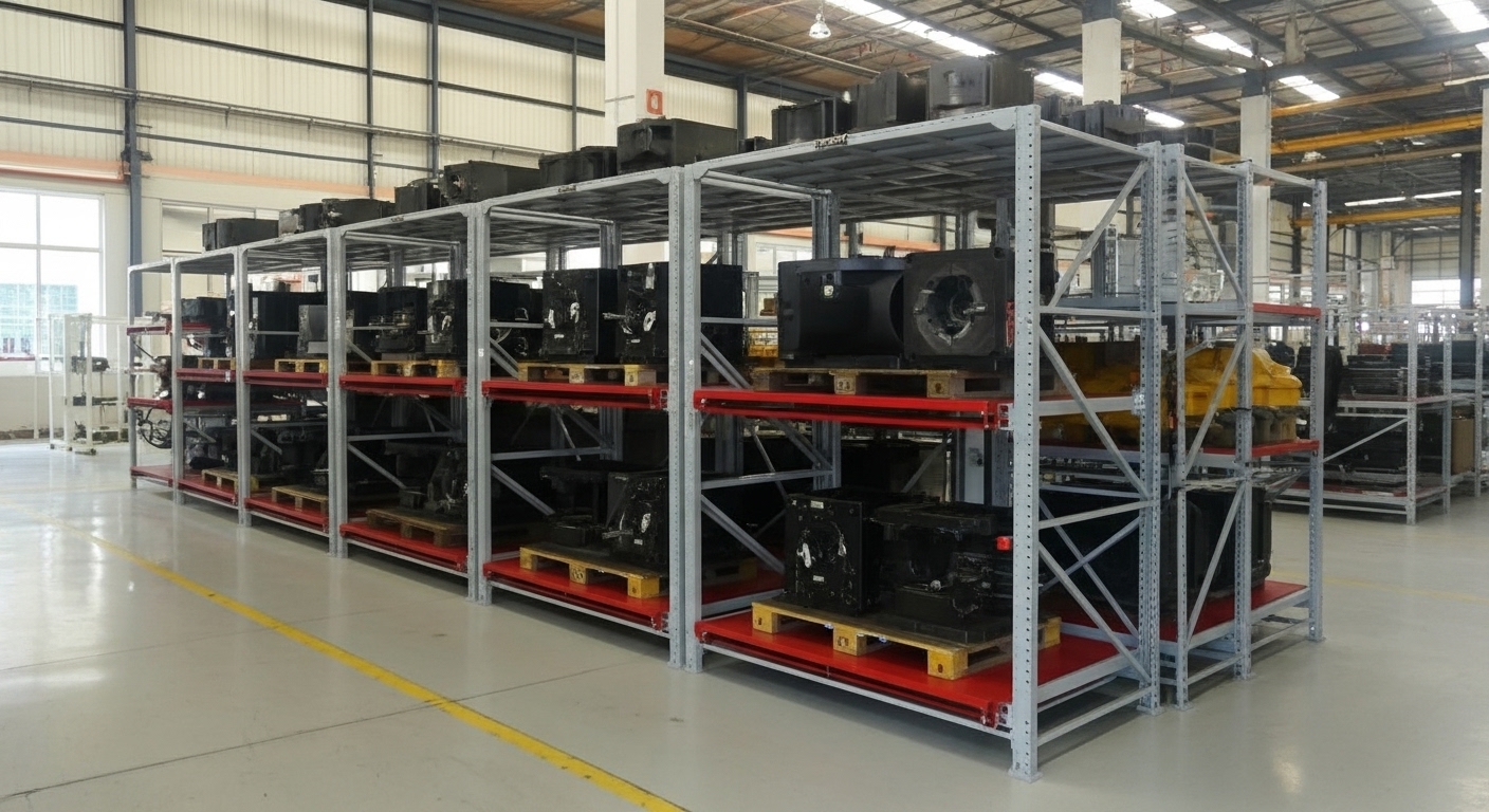 Close-up do sistema de rolamentos da gaveta.